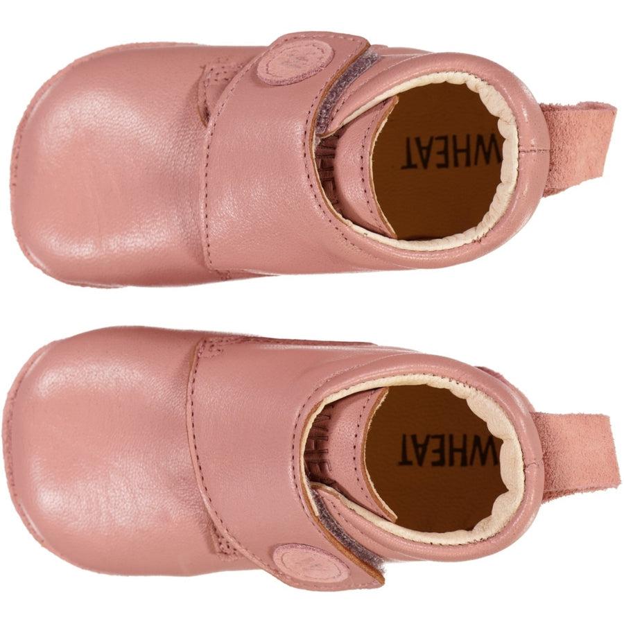 Weizenhausschuhe aus Leder – Cameo Blush – Schnuller – MamaMilla