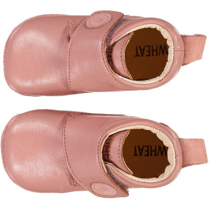 Weizenhausschuhe aus Leder – Cameo Blush – Schnuller – MamaMilla
