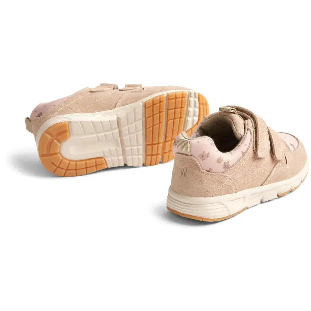 Wheat Toney bedruckter Klett-Sneaker – rosa-beige Blumen – Schuhe – MamaMilla