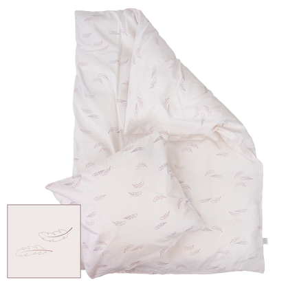 MamaMilla Junior-Bettwäsche aus Bio-Baumwolle – Rosenfedern – Junior-Bettwäsche – MamaMilla