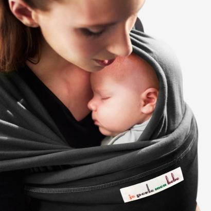 Love Radius Stretch Wrap Original – Kohlegrau/Schwarz – Wrap – MamaMilla