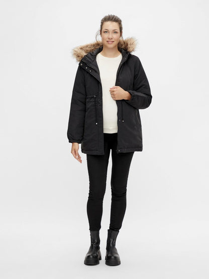 Mamalicious Vente Parka Jacke – Jessa – Schwarz – Umstandsjacke – MamaMilla