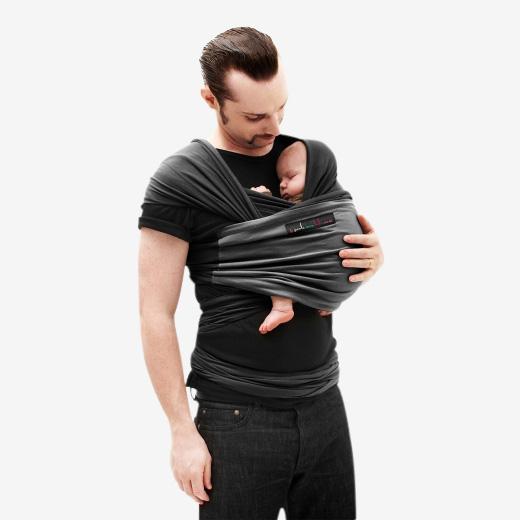 Love radius rekbare draagdoek origineel - Zwart/Coal grijs - draagdoek - MamaMilla