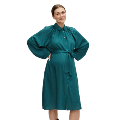 Mamalicious 2in1 Midi-Hemdkleid aus Viskose – Umstandsmode – MamaMilla