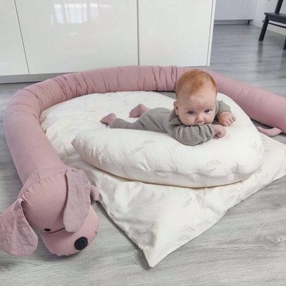 MamaMilla Babybettwäsche aus Bio-Baumwolle – Rosa Federn – Babybettwäsche – MamaMilla